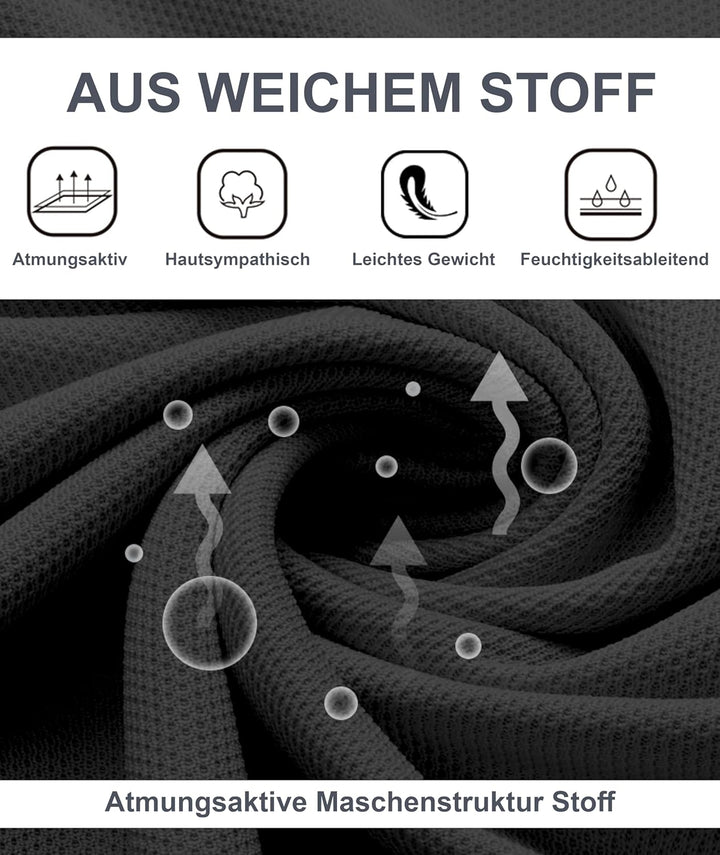 igeekwell Poloshirt Herren Kurzarm Atmungsaktives Golf-Polo-Hemd Summer Poloshirts Männer mit Brille