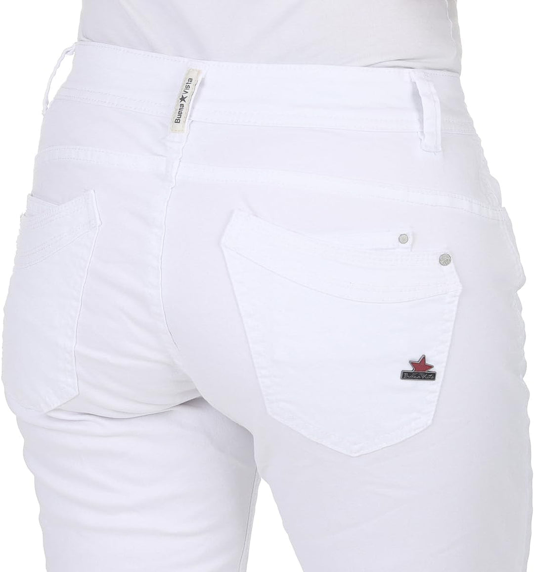 Buena Vista Jeans Hosen Damen - Malibu 7/8 - Beinabschluss gesäumt - Stretch Twill - White - Gr. S