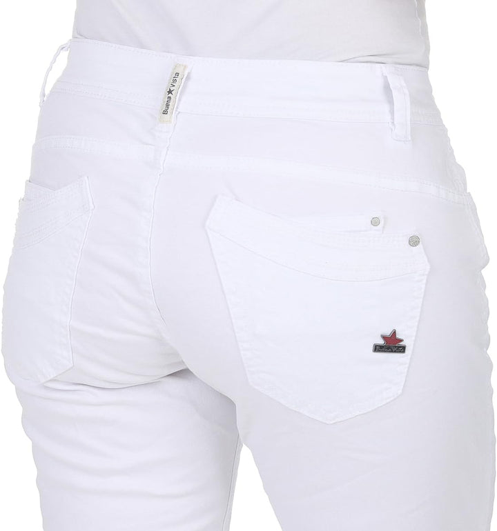 Buena Vista Jeans Hosen Damen - Malibu 7/8 - Beinabschluss gesäumt - Stretch Twill - White - Gr. S