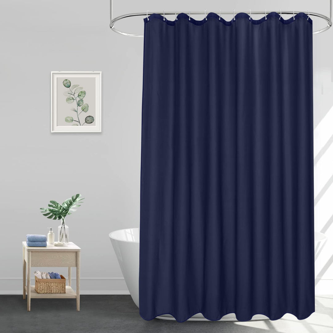 EurCross Duschvorhang Blau180x200 cm, Wasserdicht Waschbar Anti Schimmel Shower Curtain, Textil Poly
