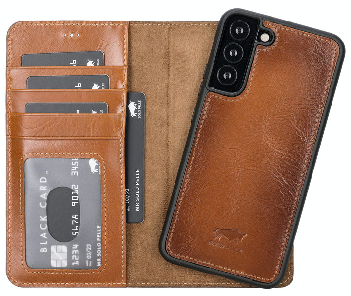 Solo Pelle Lederhülle Harvard kompatibel für das Samsung Galaxy S22 Plus / S22+ inklusive abnehmbare