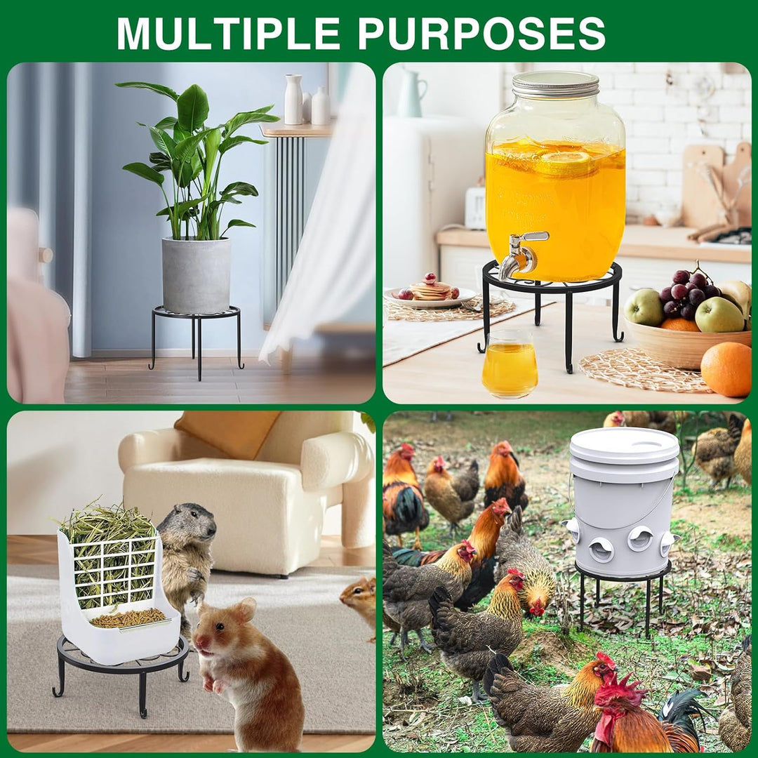 STLOVe® Blumenhocker, 5 Stück Pflanzenhocker Pflanzenständer Metall, Blumentopfständer Schwarz, Getr