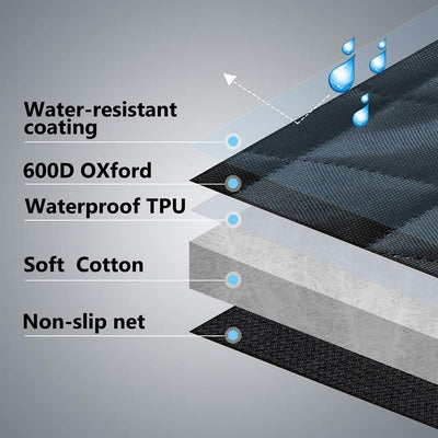 Baceyong Doppelschichtiger wasserdichter Universal-Hunderücksitzbezug, Oxford-Stoff-Hängematten-Schu