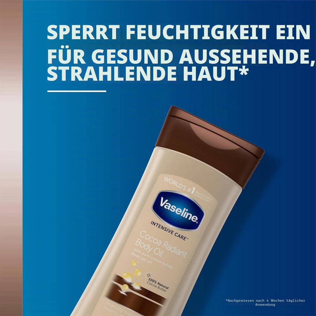 Vaseline Total Moisture Cocoa Radiant Body Gel Oil – 6,8 oz – 2 Stück Vaseline