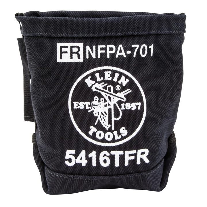 Klein Tools 5416TFR Werkzeugtasche, schwer entflammbare Canvas-Tasche für Bolzenaufbewahrung mit dop