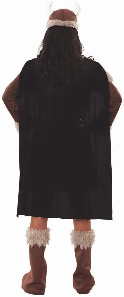 Eurocarnavales Kostüm Wikinger Frau Odeta S- XXL Kleid braun Fasching Seeräuberin, XL