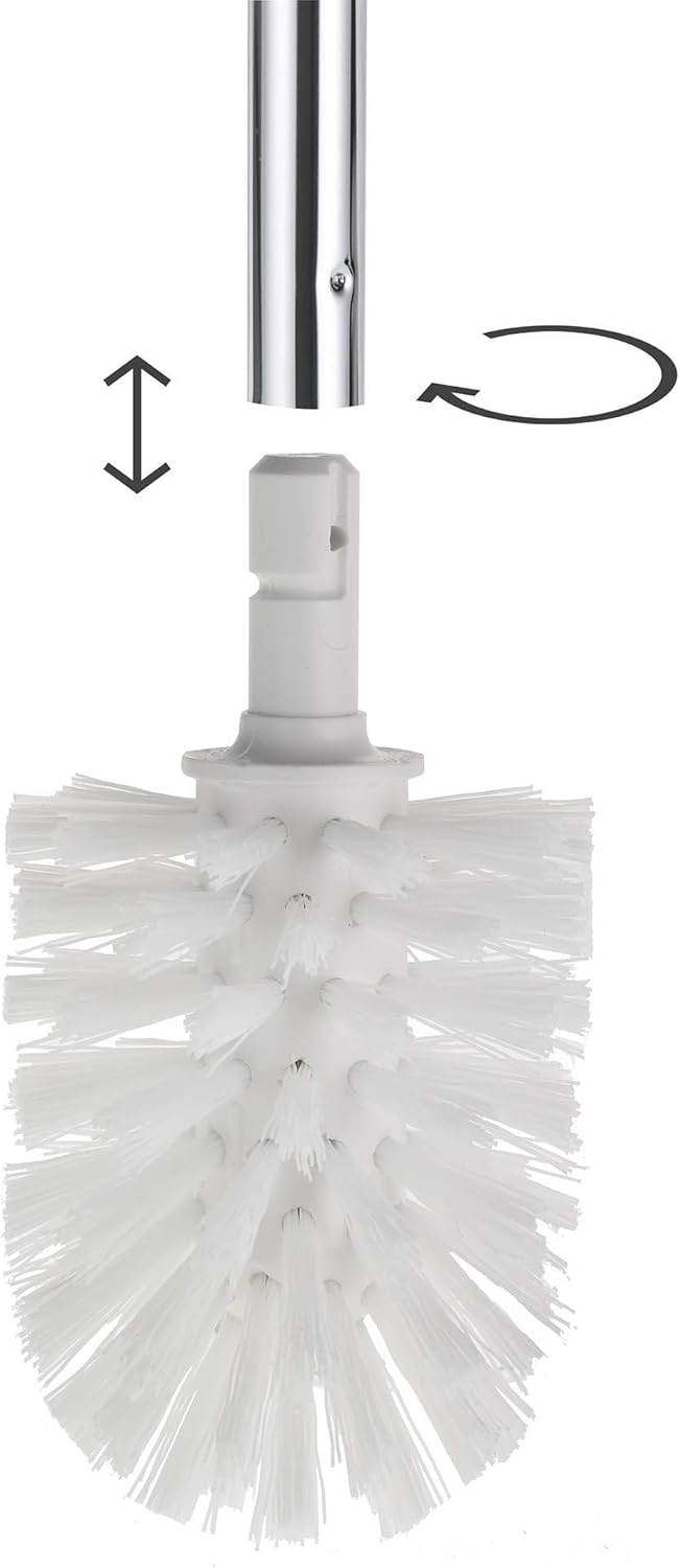 KEUCO Ersatz Toiletten-Bürstenkopf, austauschbar, im 3er Set lose, 12,7x6,9cm, weiss, Original Herst