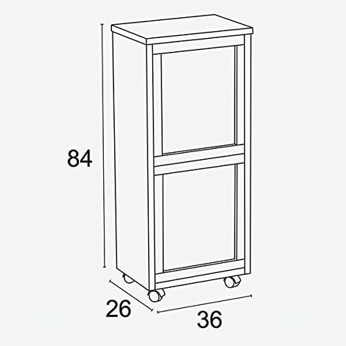 ARREDAMENTIITALIA Arredamenti Italia Mülltrennsystem Madera 2, Holz - 2 abnehmbare Körbe -Farbe: Wei