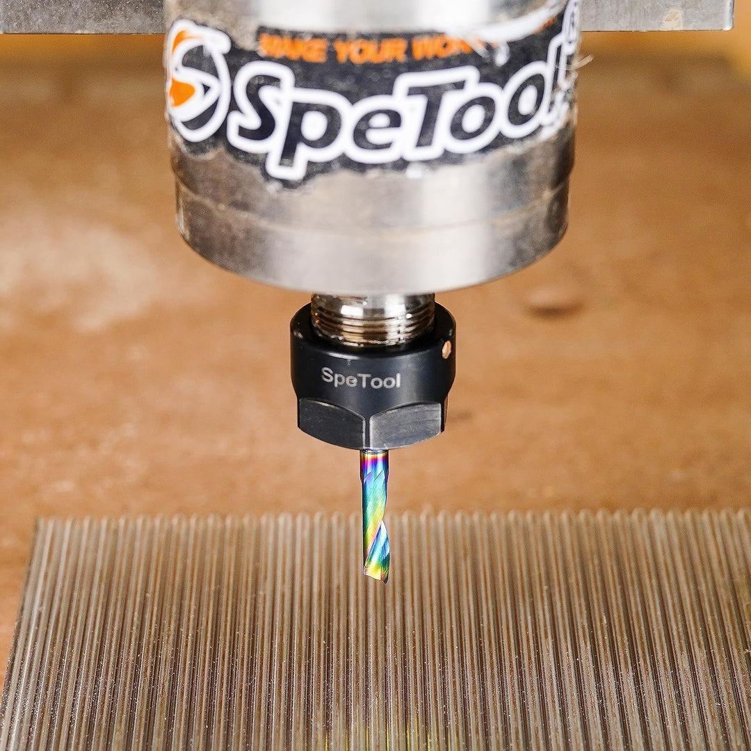 SpeTool Alu Fräser 6mm Schaft VHM Fräser Schaftfräser Fräser Aluminium 22mm Schnittlänge Einschneide