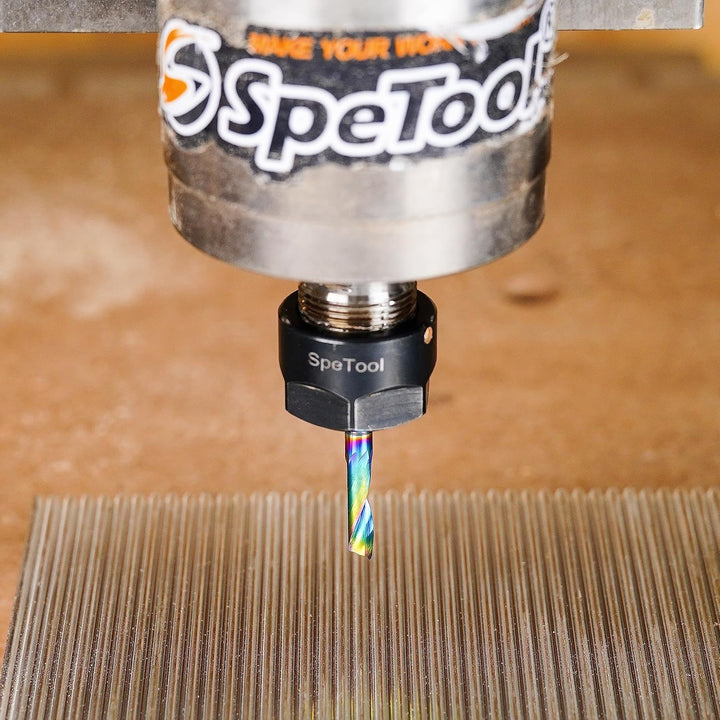 SpeTool Alu Fräser 6mm Schaft VHM Fräser Schaftfräser Fräser Aluminium 22mm Schnittlänge Einschneide