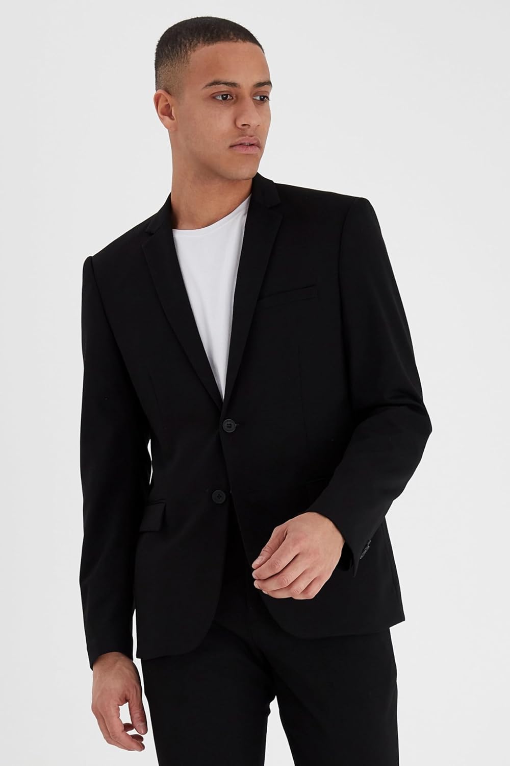 CASUAL FRIDAY CFBernd Blazer Herren Sakko Anzugjacke Slim Fit 48 Black (50003), 48 Black (50003)
