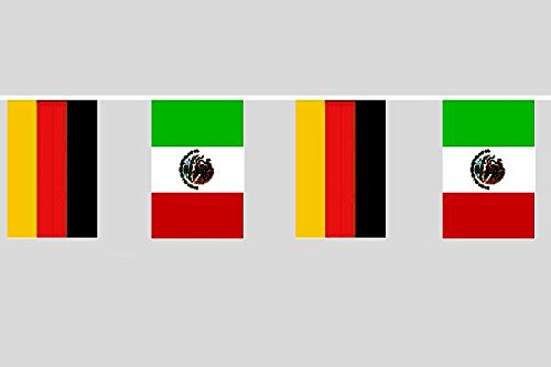 U24 Flaggenkette Deutschland - Mexiko 6,20 m Fahne Flagge Fahnenkette Freundschaft
