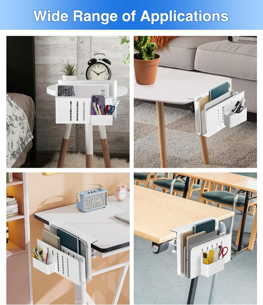 Schreibtisch Seitenaufbewahrung, Doppelschichtiger Desk Side Storage Mit Magnetischer Stifthalter Ke