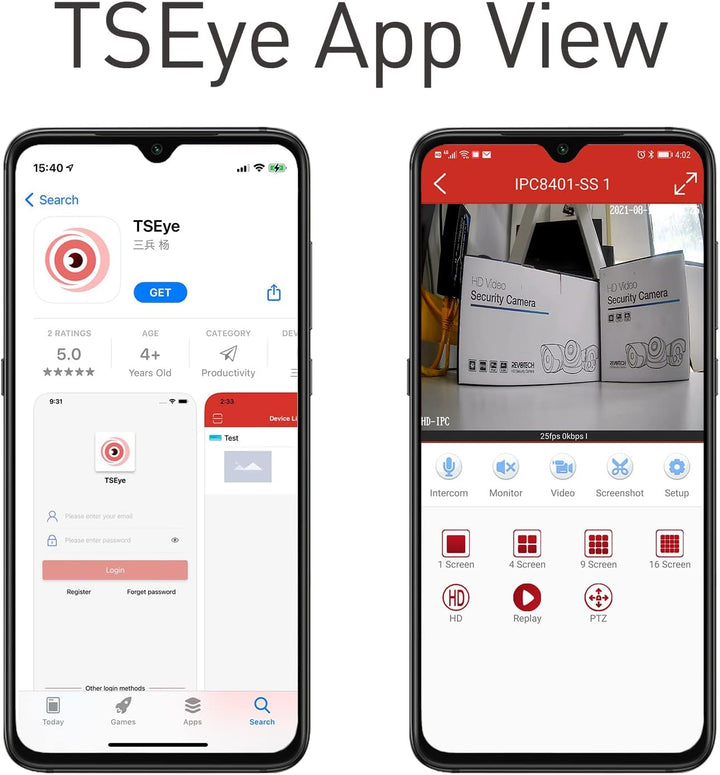 REVODATA TSEye Mini 5MP PoE IP Kamera mit Audio, 3.7mm Pinhole Objektiv, Ultra HD 2880 x 1620P@20fps
