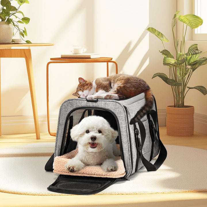 Petsfit Transportbox Katze Hundebox Auto Katzentransportbox Transportbox Hund - Faltbare Tragetasche