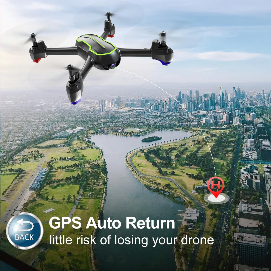 Loolinn | Drohne GPS - Automatisch Rückkehr, Follow Me Funktion, Full HD 1080P Kamera, 32 Min Flugze