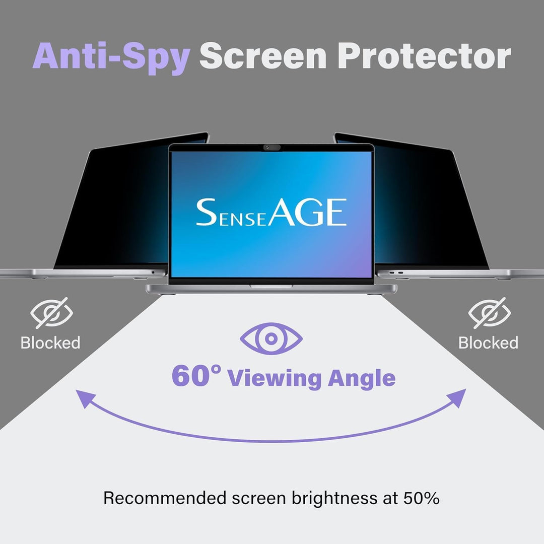 SenseAGE Magnetischer Blickschutzfilter für MacBook Air 13,3 Zoll (2018-2021), Anti-Spy & Anti-Blaul