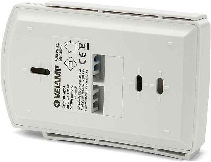 Programmierbarer digitaler Uhrenthermostat, warm/kalt. Weiss