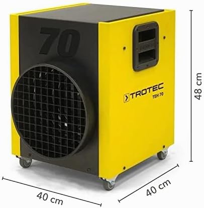TROTEC TEH 70 Elektroheizer, Bauheizer mit 12 kW, widerstandsfähiger Schutzlackierung, extrem wartun