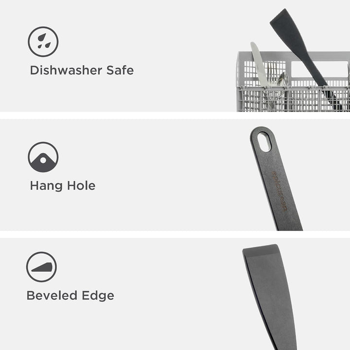 Epicurean Kitchen Series Kochutensilien, abgewinkelter Pfannenwender, Schiefer Angled Turner Slate,