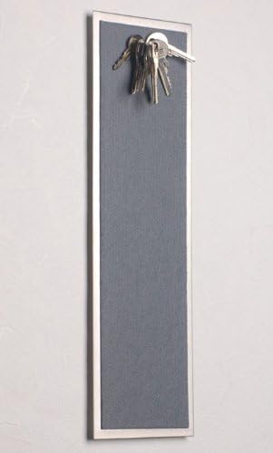 FLUX Objects Magnet - Schlüsselboard aus Edelstahl (42 x 12 cm), mit Filz in Grau