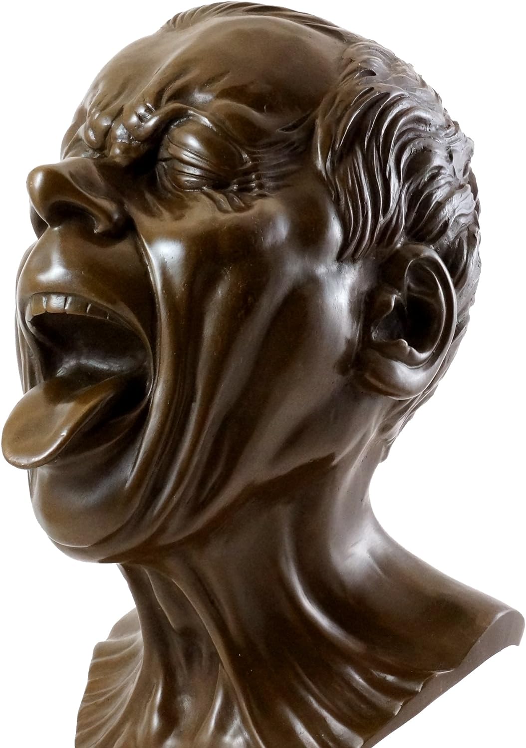 Kunst &amp; Ambiente - Bronzefigur - Studienkopf mit herausgestreckter Zunge - Franz Xaver Messerschmidt