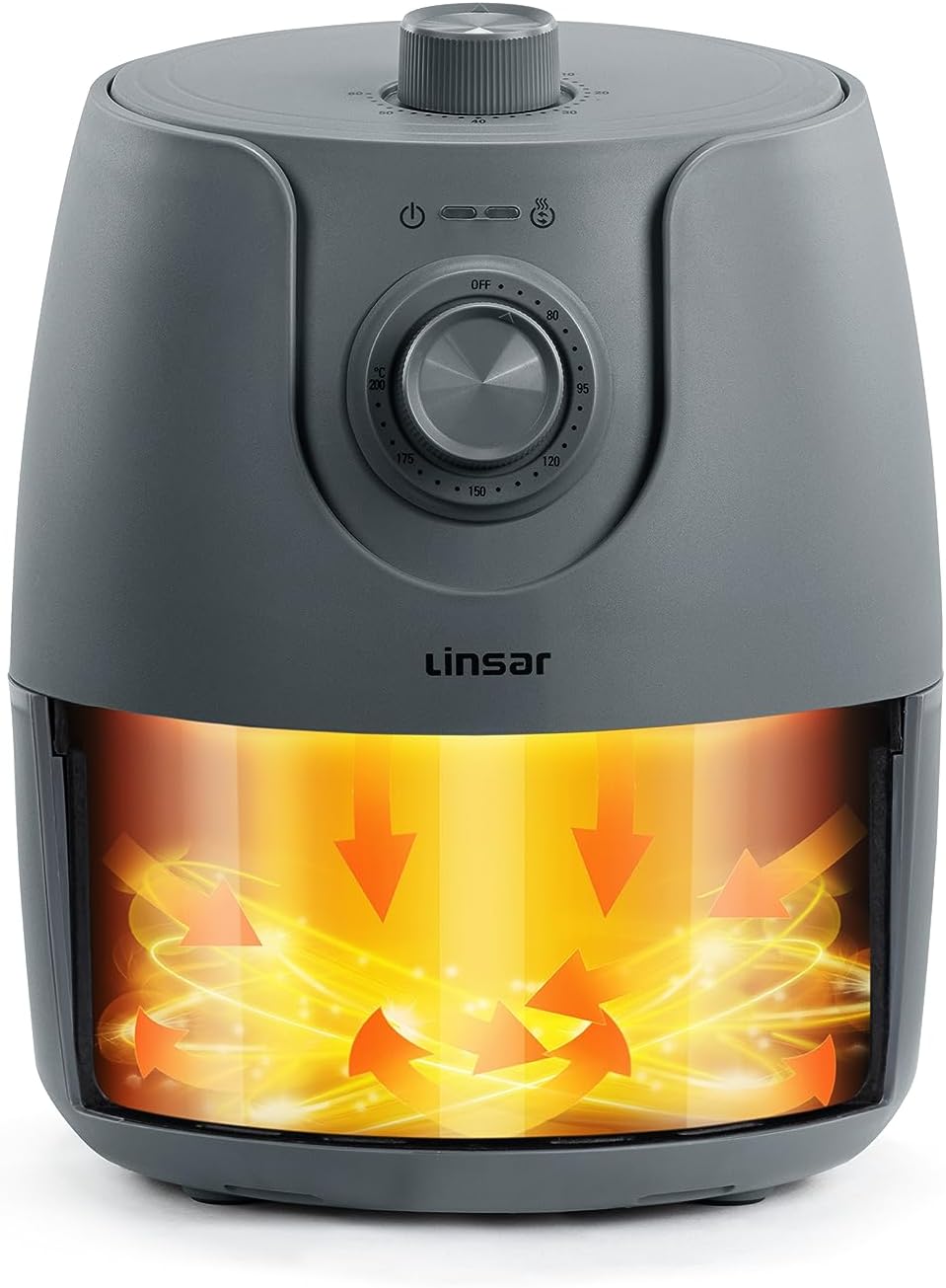 Mini Heissluftfritteuse - 1,8L - Airfryer mit Timer und Warmhaltefunktion - Temperatur wählbar - Ene