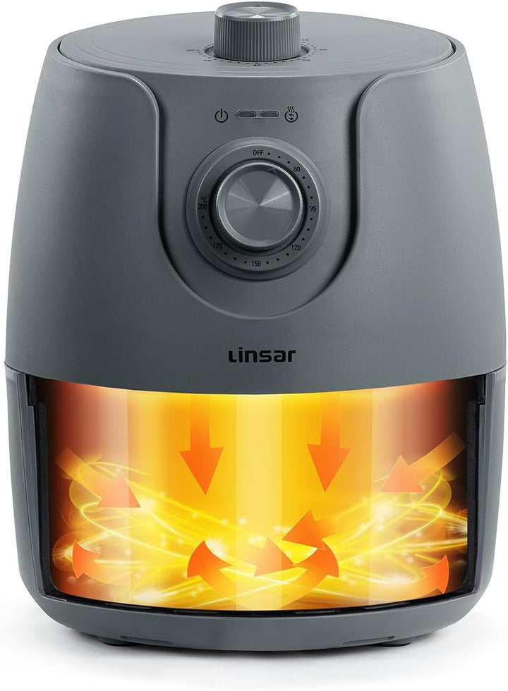 Mini Heissluftfritteuse - 1,8L - Airfryer mit Timer und Warmhaltefunktion - Temperatur wählbar - Ene