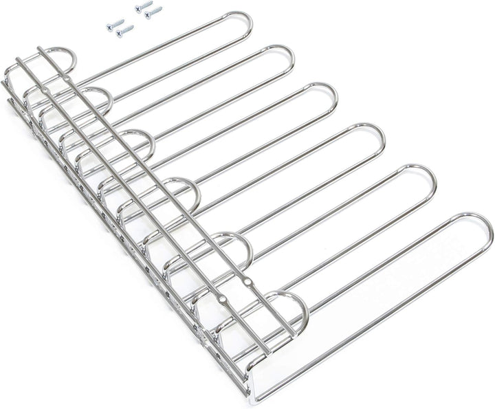 Emuca - Gläserhalter mit 5 Zeilen für Möbel, Gläserschiene für Regale oder Bars, 320 mm, Stahl, verc