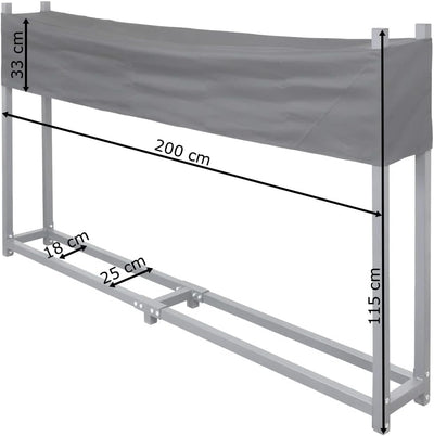 V2Aox Kaminholzregal Regal Aufbewahrung für Kaminholz Brennholz Holzunterstand Kaminholzständer Bren
