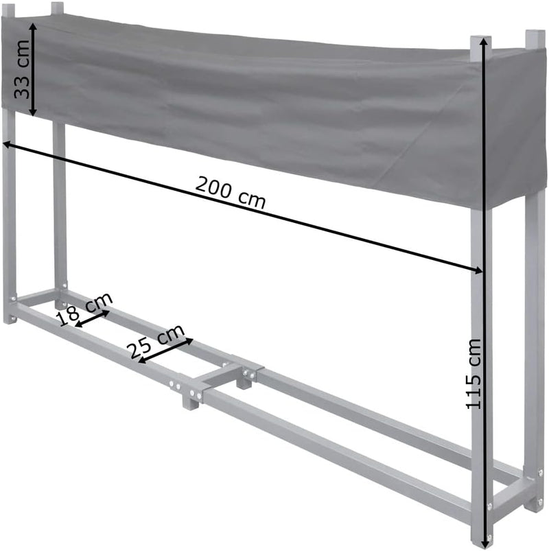 V2Aox Kaminholzregal Regal Aufbewahrung für Kaminholz Brennholz Holzunterstand Kaminholzständer Bren