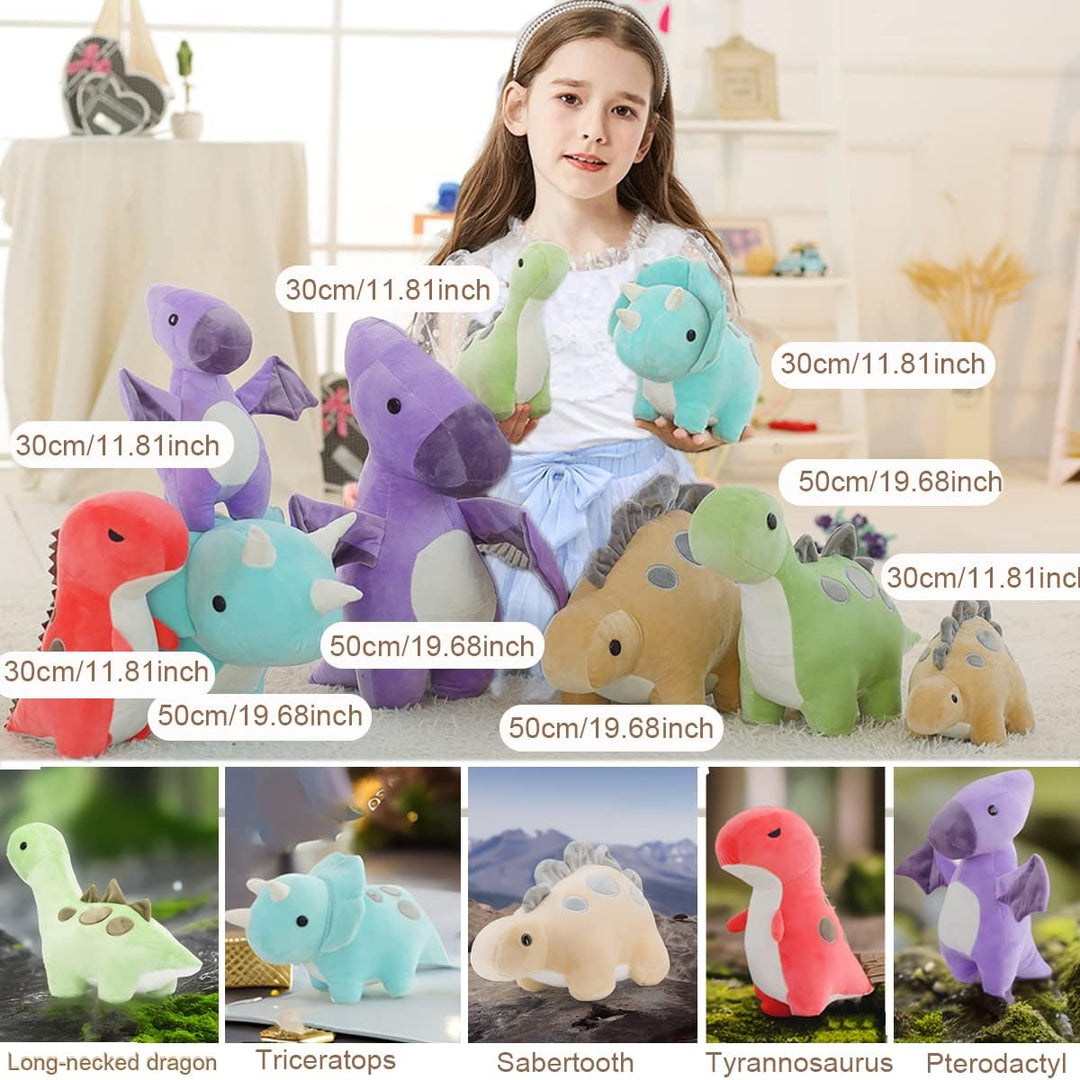 Cpoeof 2pcs Plüschtier Dinosaurier Stofftier Kawaii Dinosaurier Plüsch, Dino Kuscheltier Plüsch Spie