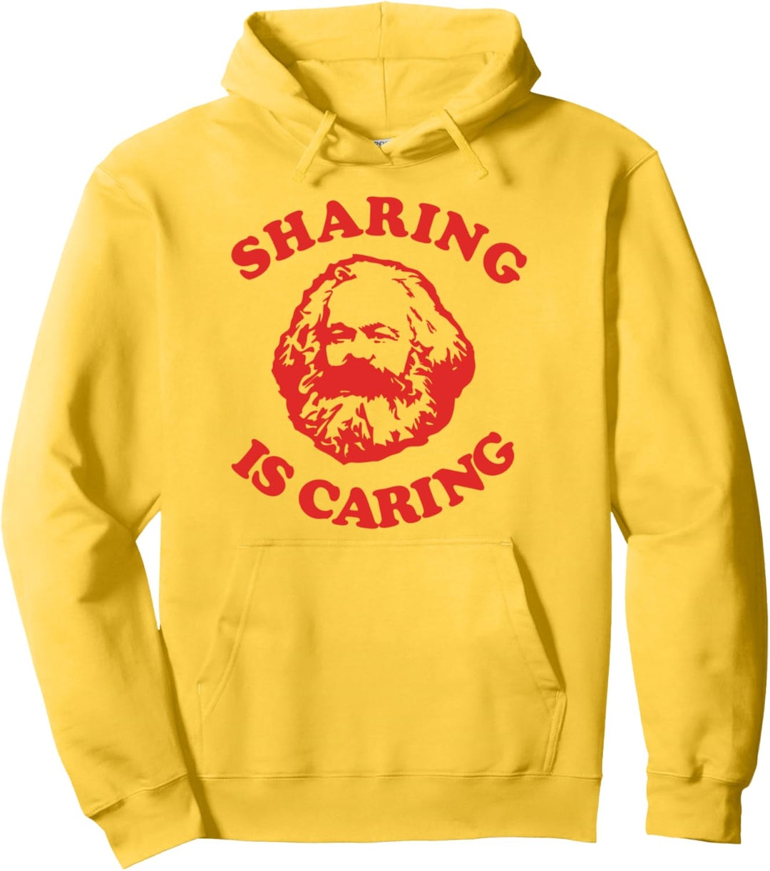 Karl Marx Sharing is Caring Sozialistisches Kommunistisches Links-T-Shirt Pullover Hoodie