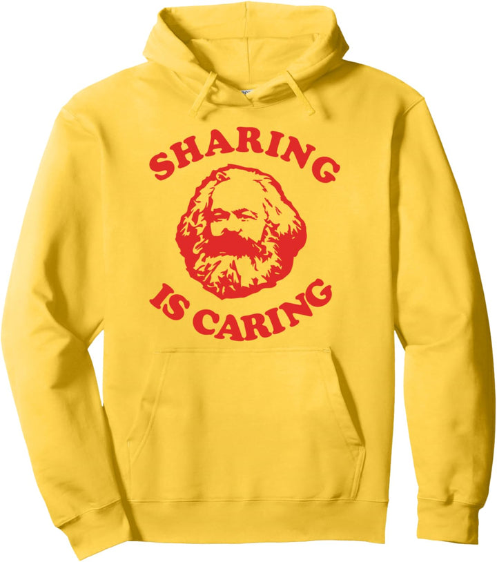 Karl Marx Sharing is Caring Sozialistisches Kommunistisches Links-T-Shirt Pullover Hoodie