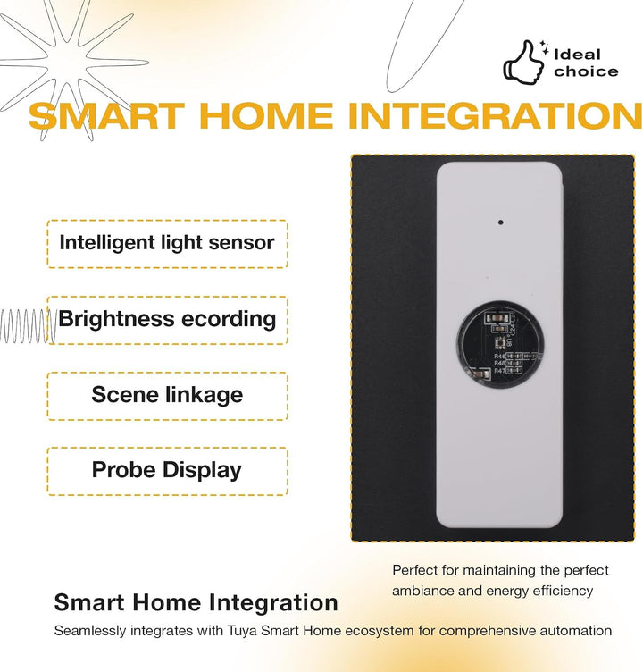 Tuya ZigBee Lichtsensor Helligkeitssensor Strahlungssensor Echtzeit-Helligkeitserfassung Smart Home