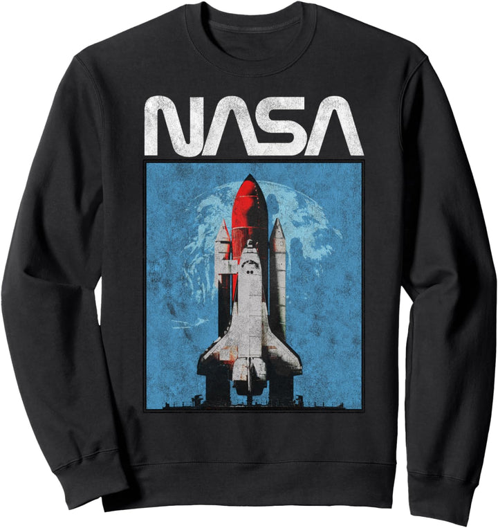 NASA Logo Shuttle Rocket Ship Poster Style Sweatshirt