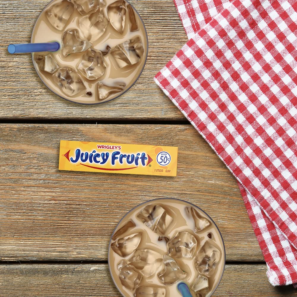 WRIGLEY'S JUICY FRUIT Kaugummi, Grosspackung, 5 Stäbchen (40 Stück)