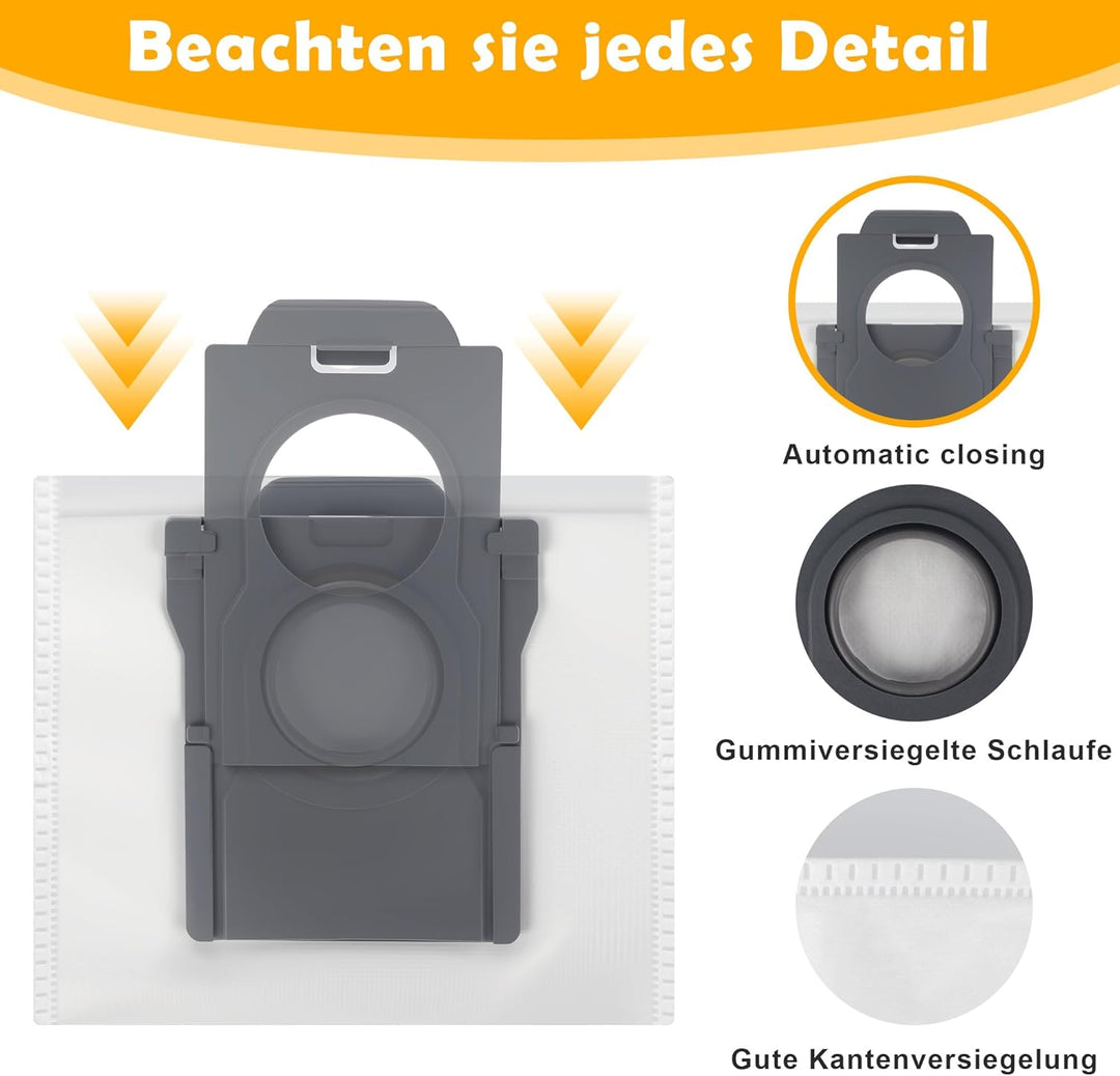 14 Stück Staubbeutel, kompatibel mit Dreame L10/L10s/L20/X20/X30/X40/X50/L40/L50 Ultra, Mova P10/E30