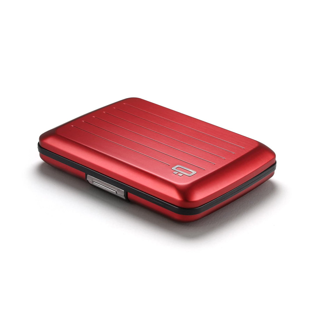 OGON Aluminium Geldbörse Smart Case V2 - Einfache Lagerung - Metallverschluss - Kartenetui mit RFID-