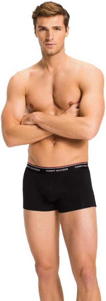 Tommy Hilfiger Herren 3er Pack Boxershorts Low Rise Trunks Baumwolle S Schwarz (Black), S Schwarz (B
