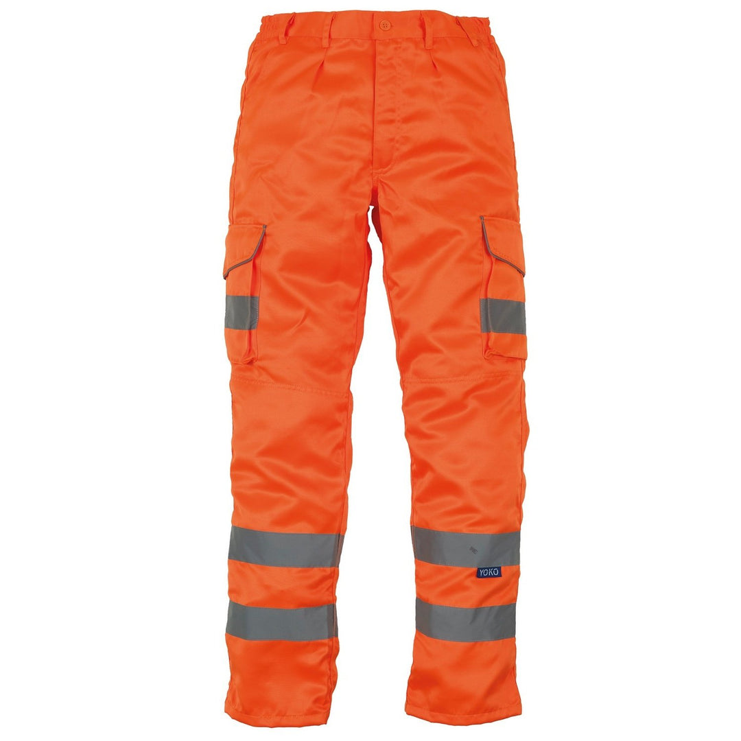 Yoko Herren Hi Vis Cargo Arbeitshose (W28 x Standard) (Orange)