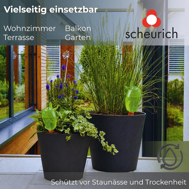 Scheurich 4er-Set Bewässerungskugel 220ml GrünWasserspender Bördy M (Grün) Wasserspeicher