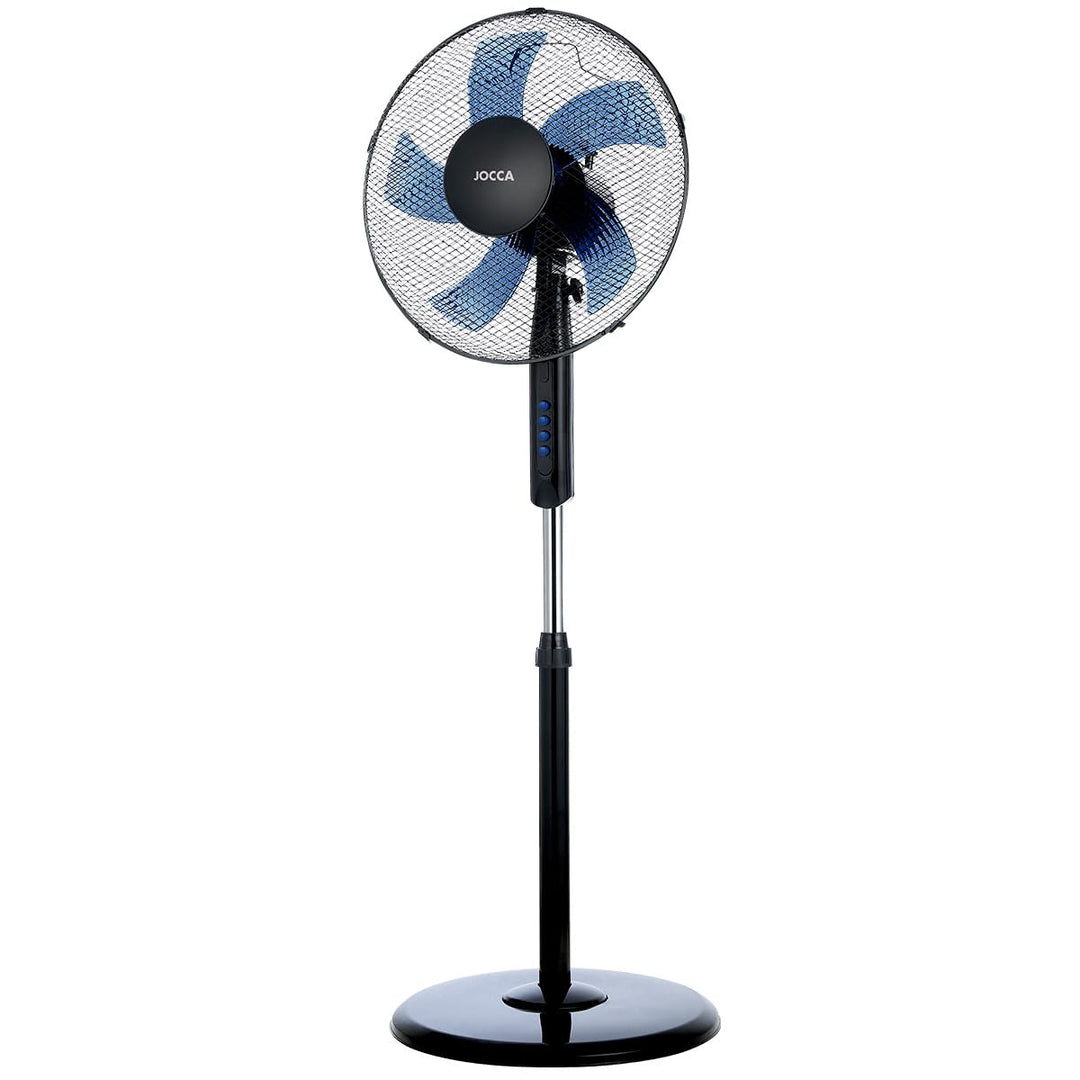 Jocca – Standventilator 40 cm/ 3 Geschwindigkeiten 45 W/Runde Basis für Stabilität/ 5 Flügel/Höhe 12
