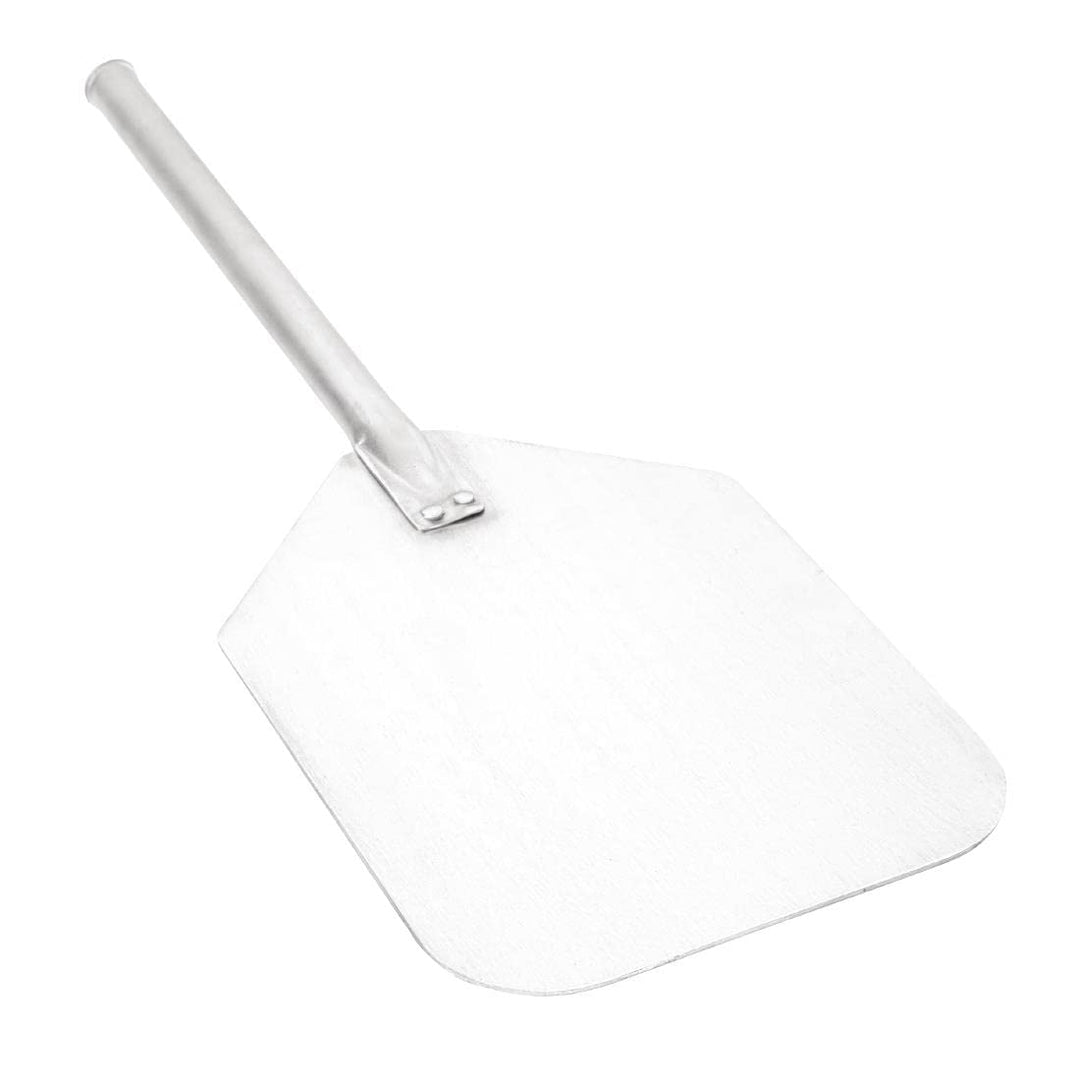 Vogue F037 Pizzaschaufel/-schneider aus Aluminium mit Holzgriffen