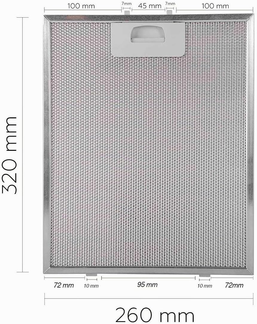 Recamania Filter für Dunstabzugshaube, 320 x 260 cm, 3 Stück, Originalcode 40472918