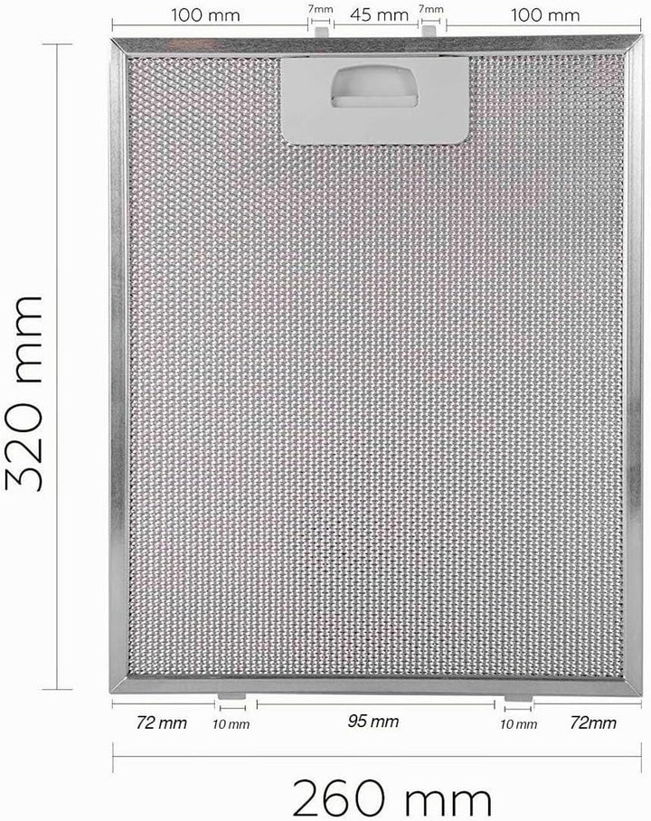 Recamania Filter für Dunstabzugshaube, 320 x 260 cm, 3 Stück, Originalcode 40472918