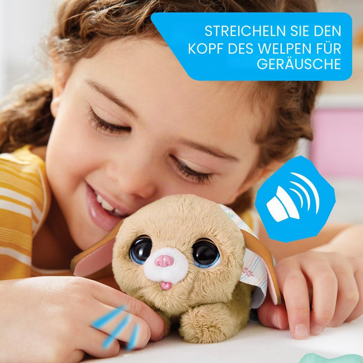 Just Play furReal Newborns Welpe, interaktives Haustier, Kleiner Plüschwelpe mit Soundeffekten und B