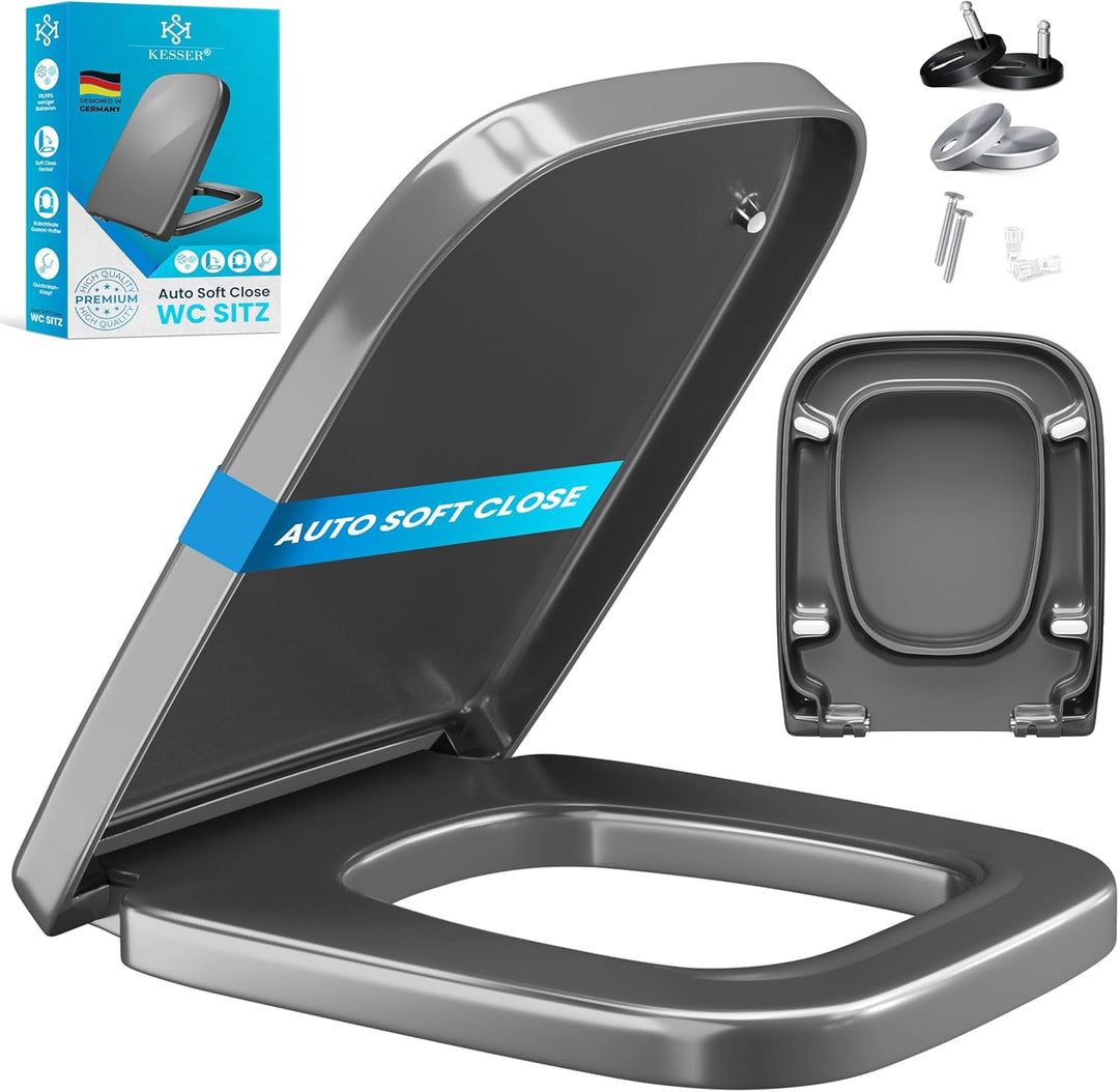 KESSER® WC Sitz mit Absenkautomatik Toilettendeckel Quick-Release-Funktion und Softclose - einfache