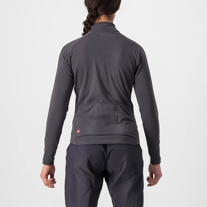 CASTELLI Damen Unltd Trail W JRS Sweatshirt M Dunkelgrau/Goldenrod, M Dunkelgrau/Goldenrod