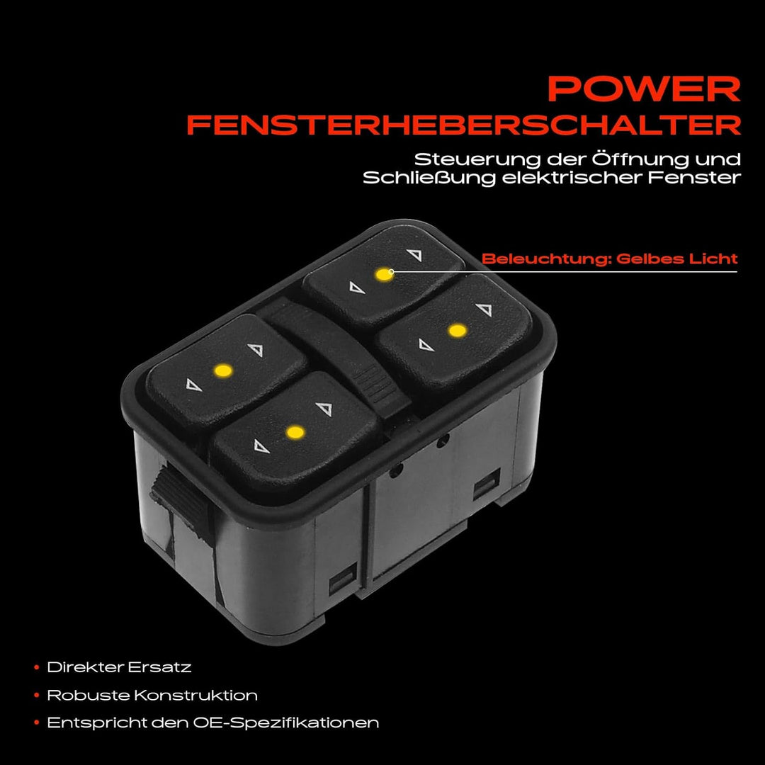 Frankberg 4x Fensterheber Schalteinheit Schalter Vorne Hinten Kompatibel mit Astra G 1.2L-2.2L 1998-